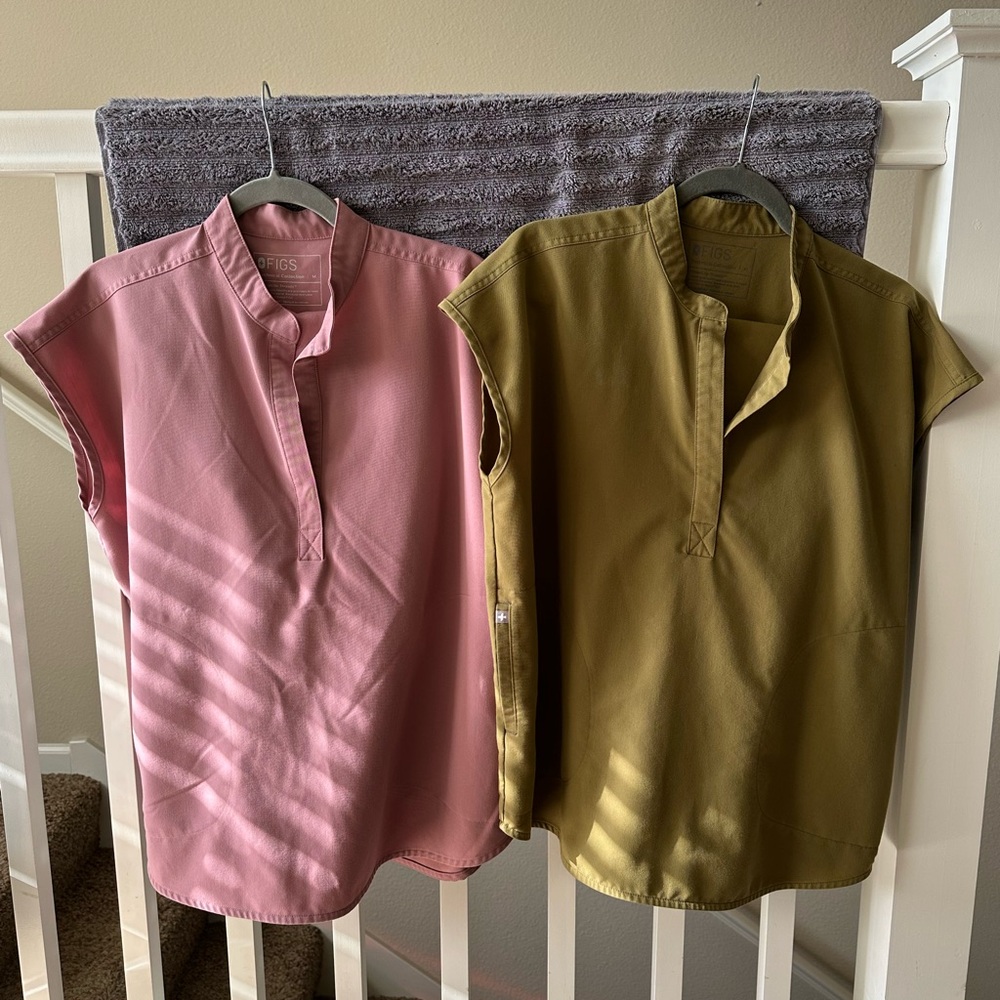 Kids Pink and Olive Shirts